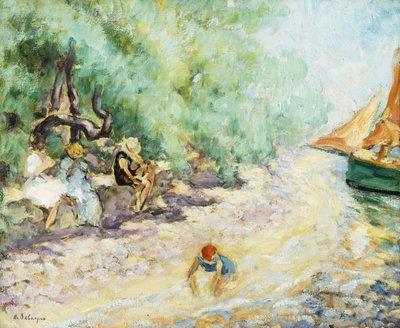 川沿いの入浴者。川沿いの入浴者 作： Henri Lebasque