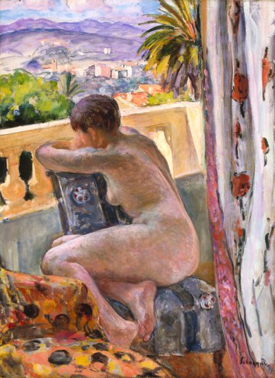 ヌード・アット・ザ・ウィンドウ（キャンバスに油彩） 作： Henri Lebasque
