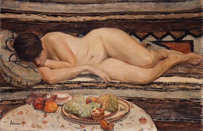 フルーツボウルのヌード、 作： Henri Lebasque