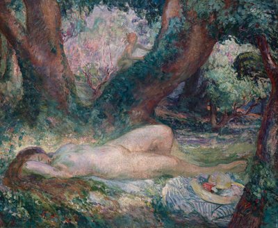 眠っているニンフ 作： Henri Lebasque