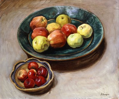 リンゴのある静物。 Nature Morte aux Pommes、c.1926 作： Henri Lebasque