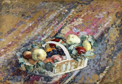 フルーツバスケットのある静物。フルーツバスケットのある静物、 作： Henri Lebasque
