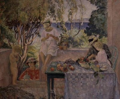 St.Maxineのテラスでのティータイム 作： Henri Lebasque