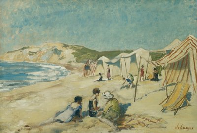 ポイント・セント・ギルダスのビーチ。ラプラージュアラポイントサンギルダス、1920年頃 作： Henri Lebasque