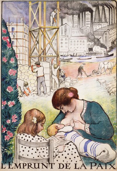アンリ・ルバスク(1865-1937)のポスター「平和のための融資」。 作： Henri Lebasque