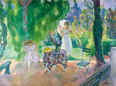 夏の庭の2人の女性、1923年頃 作： Henri Lebasque