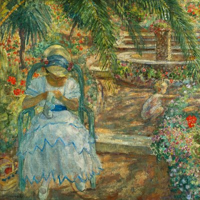 ヤシの木の下;ヤシの木の下で 作： Henri Lebasque