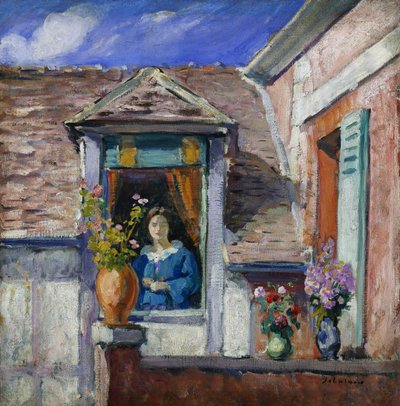 窓際の女性;ファムアラフェネトル 作： Henri Lebasque