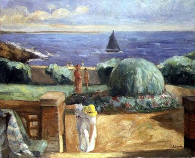 プレファイユのテラスの女 作： Henri Lebasque