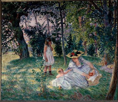 草の上の味 アンリ・ルバスク（1865-1937）の絵画 20世紀 アンジェ美術館所蔵 作： Henri Lebasque