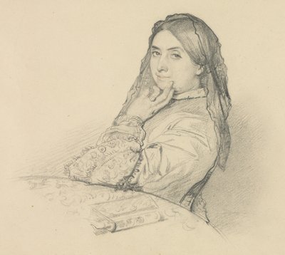 彼の母の肖像、1851年。 作： Henri Lehmann