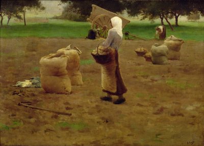 ジャガイモの収穫 作： Henri Lerolle