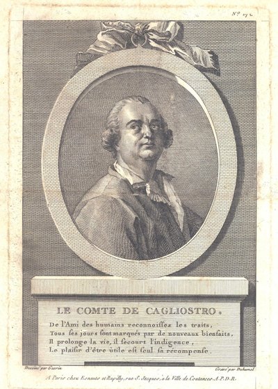 アレッサンドロディカリオストロ伯爵1743-1795、1781 作： Henri Louis Duhamel du Monceau
