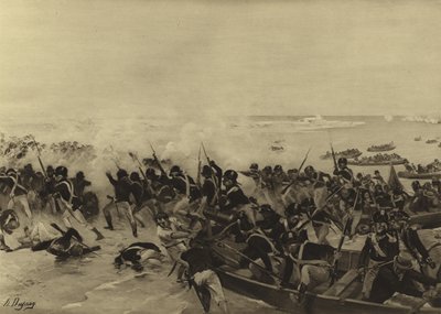 アブキールの戦い、1801（グラビア） 作： Henri Louis Dupray