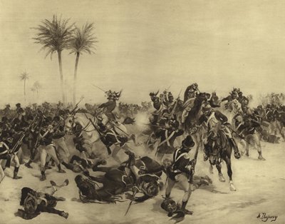 アレクサンドリアの戦い、1801（グラビア） 作： Henri Louis Dupray