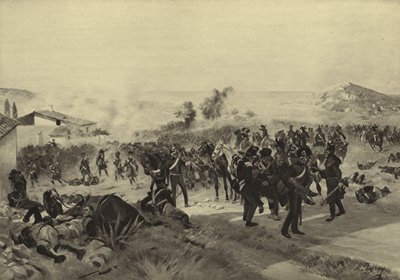 コルンナの戦い、1809年（グラビア） 作： Henri Louis Dupray