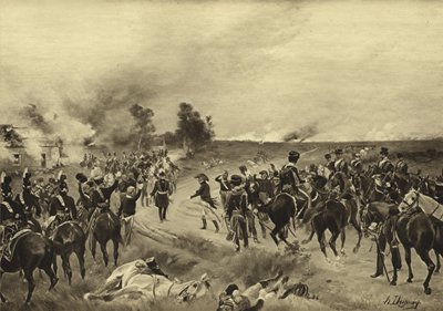 ウォータールーの戦い、1815（グラビア） 作： Henri Louis Dupray