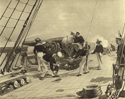 アレクサンドリアの砲撃、1882年（グラビア） 作： Henri Louis Dupray