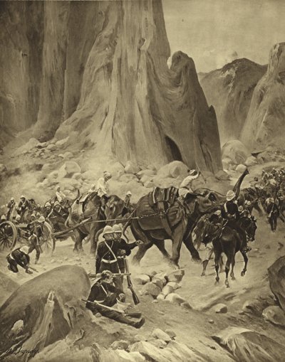 アビシニア戦争、1868年（グラビア） 作： Henri Louis Dupray