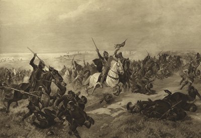 ヘイスティングスの戦い、1066（グラビア） 作： Henri Louis Dupray