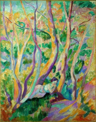 森の中の女性 作： Henri Manguin