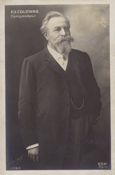 エドゥアール・コロンヌ、フランスの指揮者、ヴァイオリニスト（1838-1910）（モノクロ写真） 作： アンリ・マヌエル