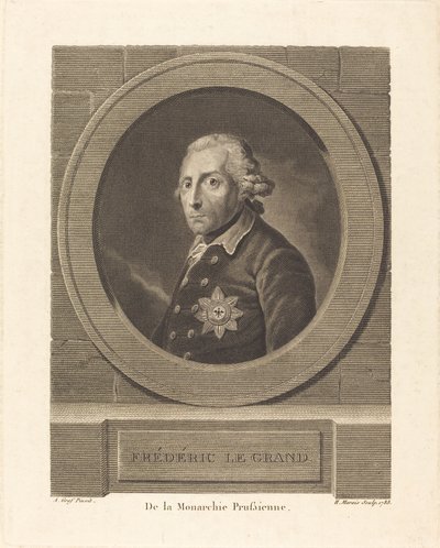 フリードリヒ大王、プロイセン王 作： Henri Marais after Anton Graff