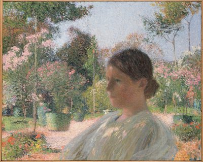 庭で、1904年頃。 作： Henri Martin