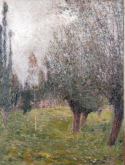 木々のある風景（油彩・キャンバス） 作： Henri Martin