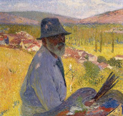 La Bastide-du-Vertでの自画像。ラバスティードデュヴェールでの自画像、1905 作： Henri Martin