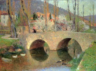 1911年春のラバスティドデュヴェールの橋 作： Henri Martin