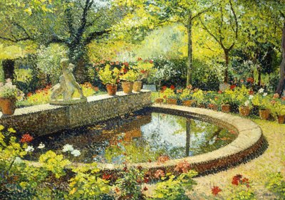 マルクイロルの池。 Marquayrol作の盆地、1930年頃 作： Henri Martin