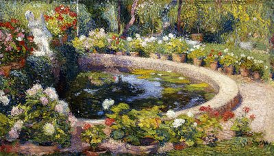 マルクイロルの池。マーキーロル盆地、1919 作： Henri Martin