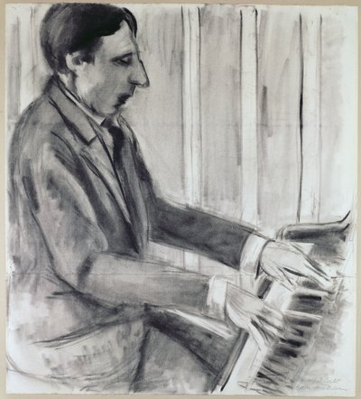 アルフレッド・コルトー (ペン、インク、水彩) 作： Henri Matisse