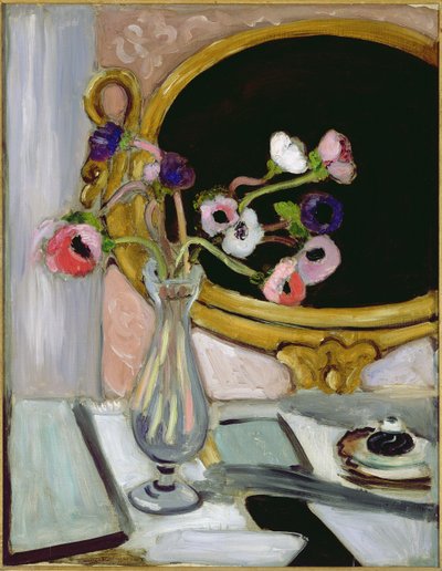 アネモネと鏡 作： Henri Matisse