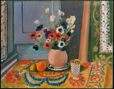 土瓶のアネモネ 作： Henri Matisse