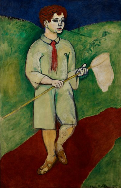 蝶々ネットを持つ少年 作： Henri Matisse