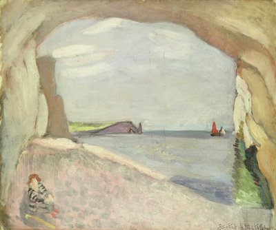 エトレタ、赤い帆（絵画） 作： Henri Matisse