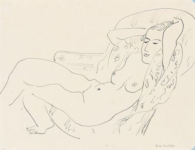 女性ヌード、腕を上げる 作： Henri Matisse