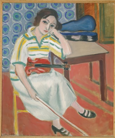ヴァイオリンを持つ女性 作： Henri Matisse