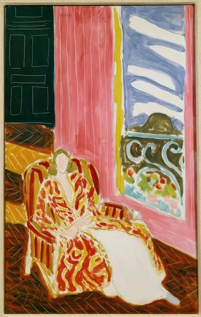 窓辺の女、あるいは黒いドア 作： Henri Matisse