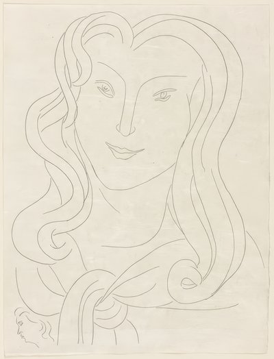 マラルメの詩』より「アルバムのフィユ」、扉絵、プレート22 作： Henri Matisse