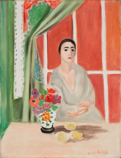 フィギュア・オ・リドー・レーヴ（油彩・キャンバス） 作： Henri Matisse