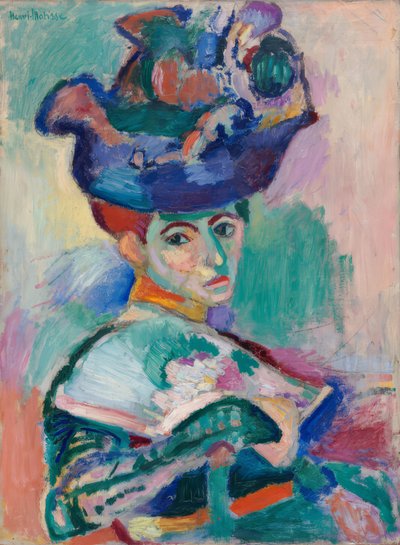 帽子をかぶった女性 作： Henri Matisse