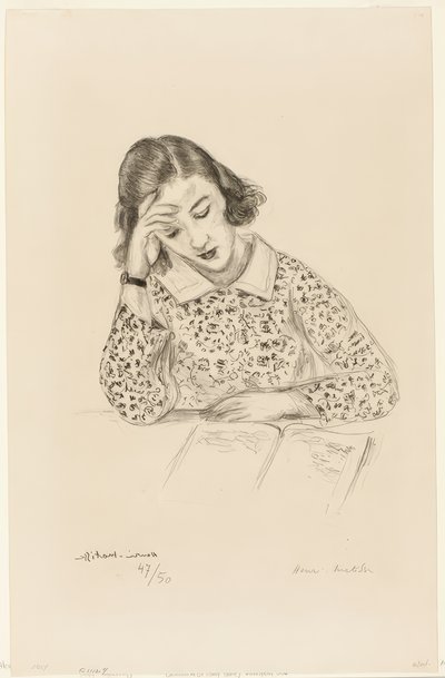 少女読書 作： Henri Matisse