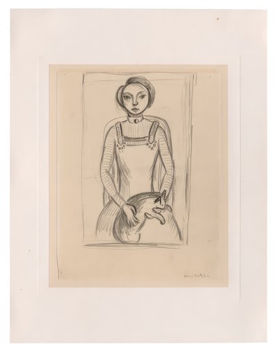 猫を連れた少女 作： Henri Matisse