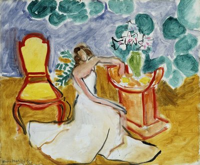 白いドレスの少女 作： Henri Matisse
