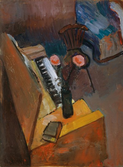 ハルモニウムの内部、1900年頃（油彩、厚紙） 作： Henri Matisse