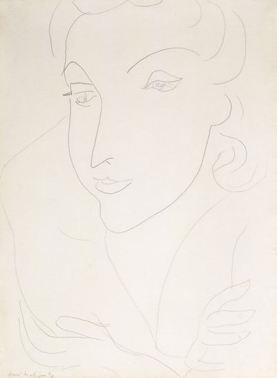 若い女性の頭部 作： Henri Matisse