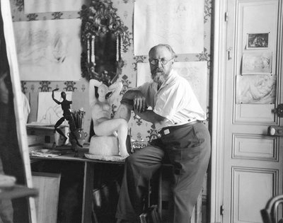 画家アンリ・マティス（モノクロ写真） 作： Henri Matisse